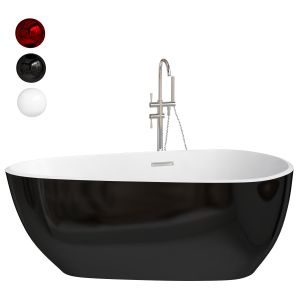 Elegant Modern Oval Freestanding Acrylic Bathtub W