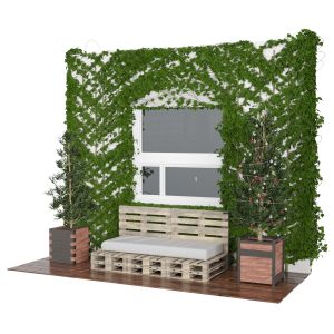 Christmas Balcony With Ivy Covered Wall