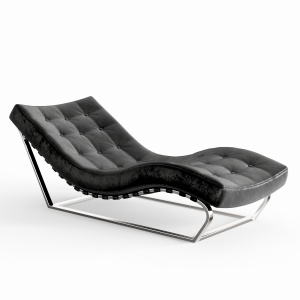 Rh Modern Royce Leather Chaise