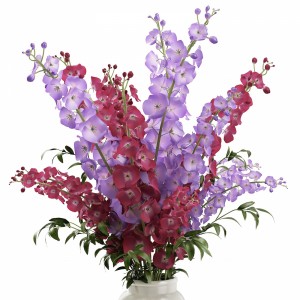 Delphinium flowers in vase