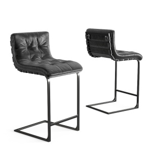 Rh Modern Rossi Leather Stool