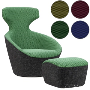 Roche Bobois Edito Lounge Pivoting Armchair