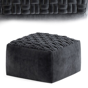 Smart Living Velvet Pouf