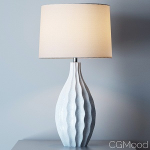 Heathfield & Co Otranto Ivory Crackle Table Lamp