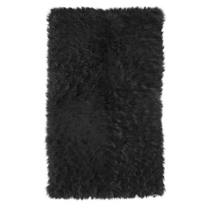 Mongolian Fur Rug Black