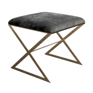 X-side Gold Leaf Stool