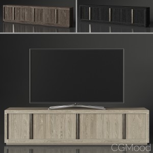 BEZIER PANEL 6-DOOR MEDIA CONSOLE