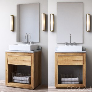 RECLAIMED RUSSIAN OAK POWDER WASHSTAND