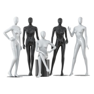 A Collection Of Five Faceless Female Mannequins