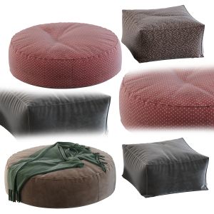 Orlando Seamed Square And Round Ottoman