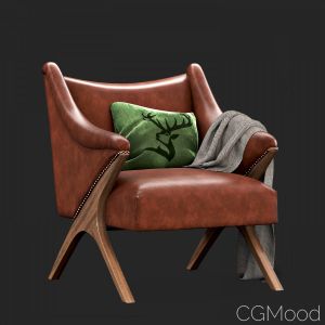 Brown Leather Armchair