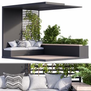 Roof Garden And Balcony Furniture Black Set