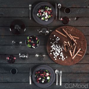 Table Setting In Black Colors