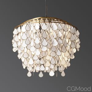 Teardrops Capiz Chandelier