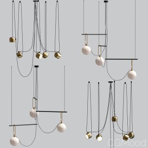 Flos Aim And Ceiling Light Pendant Gold