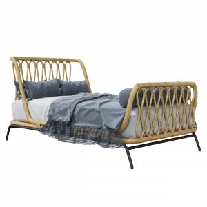 Rattan Kids Twin Bed