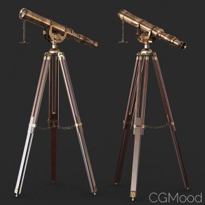 Vintage Antique Tripod Telescope