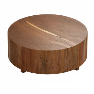 Dillon Natural Yukas Round Wood Coffee Table