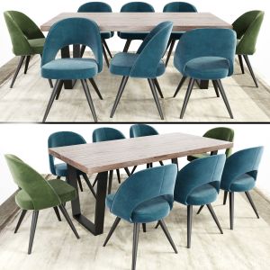 Modrest Gloria Chair With Calia Dining Table