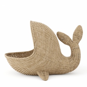 Wicker basket whale