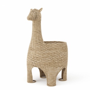 Wicker basket llama