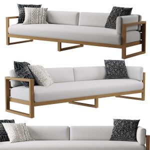 RH | Aegean Teak Four-Seat Left-Arm Return Sofa