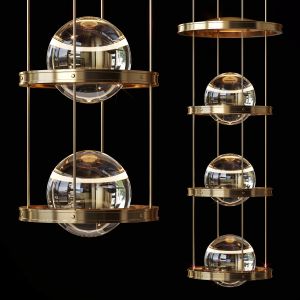 Miessa Grand Vertical Chandelier With Art-deco Vib