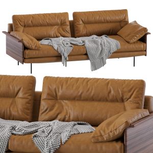 Leolux Sofa Aspen Wood Armrests