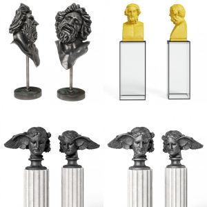 Classic bust sculptures set 1