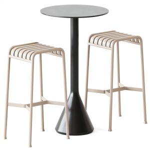 Palissade Cone Table D60 And Palissade Bar Stool B