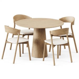 Table P.o.v. D110 By Ton And Wooden Chair Tube By