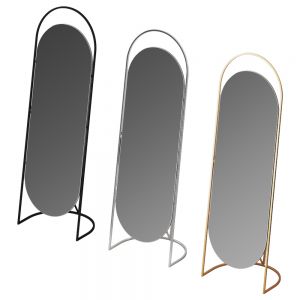 Folded Ellipse Standing Mirror