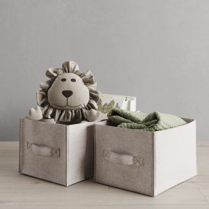 Restoration Hardware Felt Storage Bin