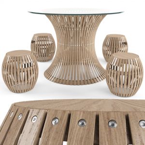 Swing Wooden Table Stools Unopiu