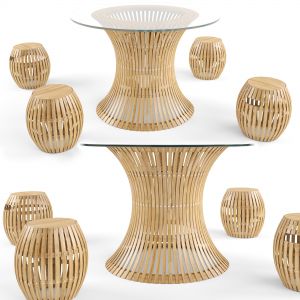 Swing Wooden Table Stools Unopiu