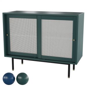 Homary-green Rattan Sideboard