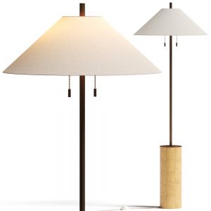 Crate And Barrel Tierra End Grain Wood Floor Lamp