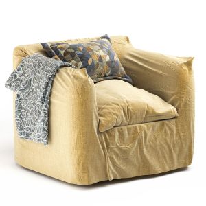 La Redoute Odna Fixed sofa In Crumpled Linen Safra