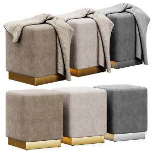 Jax Velvet Ottoman Stool By Meridian Furniture