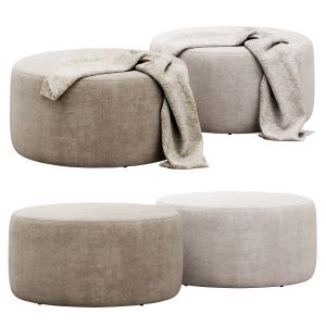 Spool 600mm Fabric Ottoman By Kardiel