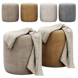 Spool 460mm Fabric Ottoman By Kardiel