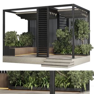 Landscape Furniture With Pergola And Roof Garden 0