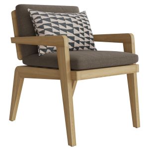 Rh Avila Teak Dining Armchair With Cushion Inserts