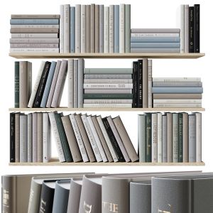 Set Of Books Colored Pastel Colors