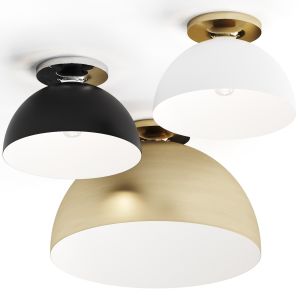 West Elm Sculptural Metal Flush Mount Ceiling Lamp