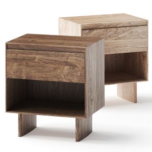 West Elm Anton Solid Wood Nightstand Bedside Table