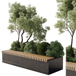 Urban Environment Urban Furniture Green Benches