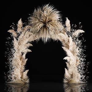 Wedding Arch Made Of Dried Flowers Pampas Grass