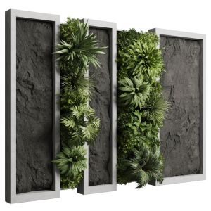 Vertical Graden Concrete Frame Stone Wall Decor