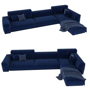 Velvet Blue Sofa